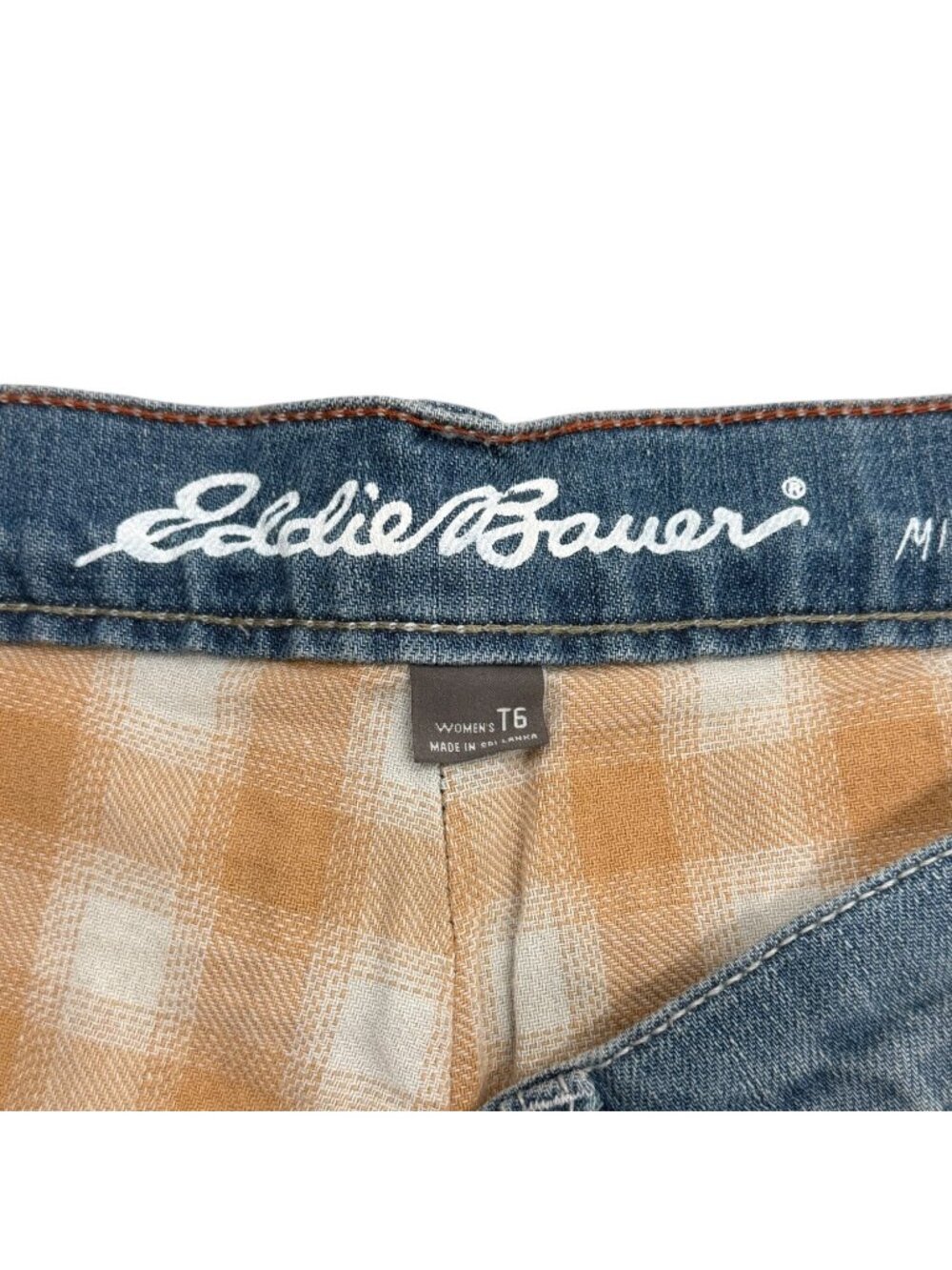 Eddie Bauer Women Size 6 Tall Jeans Boyfriend Flannel Lined Midrise Straight NEW - Picture 3 of 9